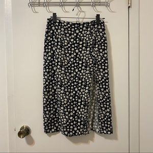 Floral H&M Midi Skirt